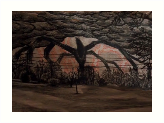 549x413 stranger things shadow monster drawing art prints - Stranger Things Monster Drawing
