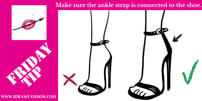 660x330 How To Draw Ankle Straps I Draw Fashion - Strap Drawing