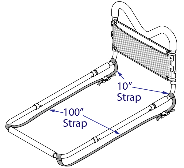 600x549 safety bed rail - Strap Drawing