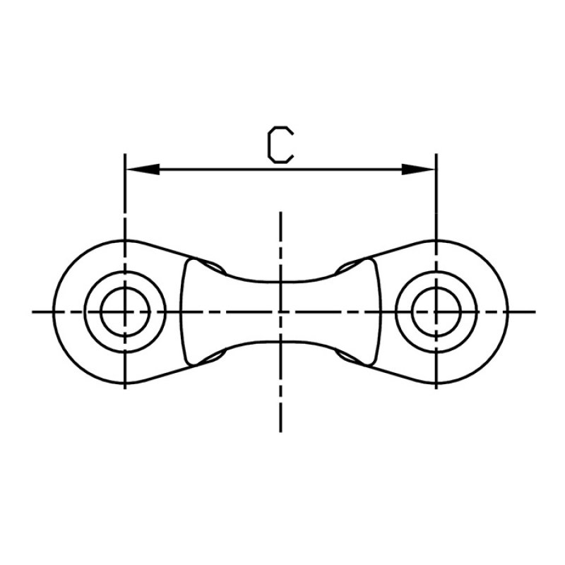 800x800 Stainless Steel Eye Straps - Strap Drawing