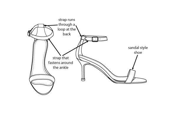 584x402 Ankle Strap Shoe Fashion Illustrations Fashion Illustration - Strap Drawing