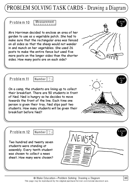 523x717 here's a packet with a series of task cards on the draw a diagram - Strategy Drawing