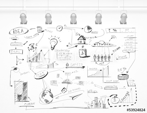 500x385 drawing strategy success on a white wall - Strategy Drawing