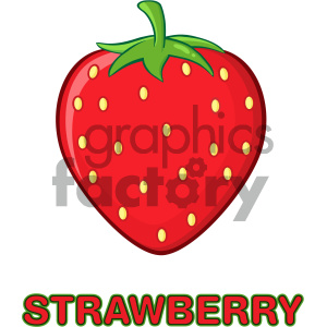 300x300 royalty free rf clipart illustration strawberry fruit cartoon - Strawberry Drawing