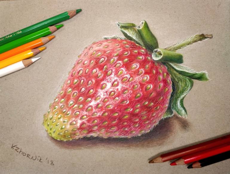 770x584 strawberry drawing - Strawberry Drawing