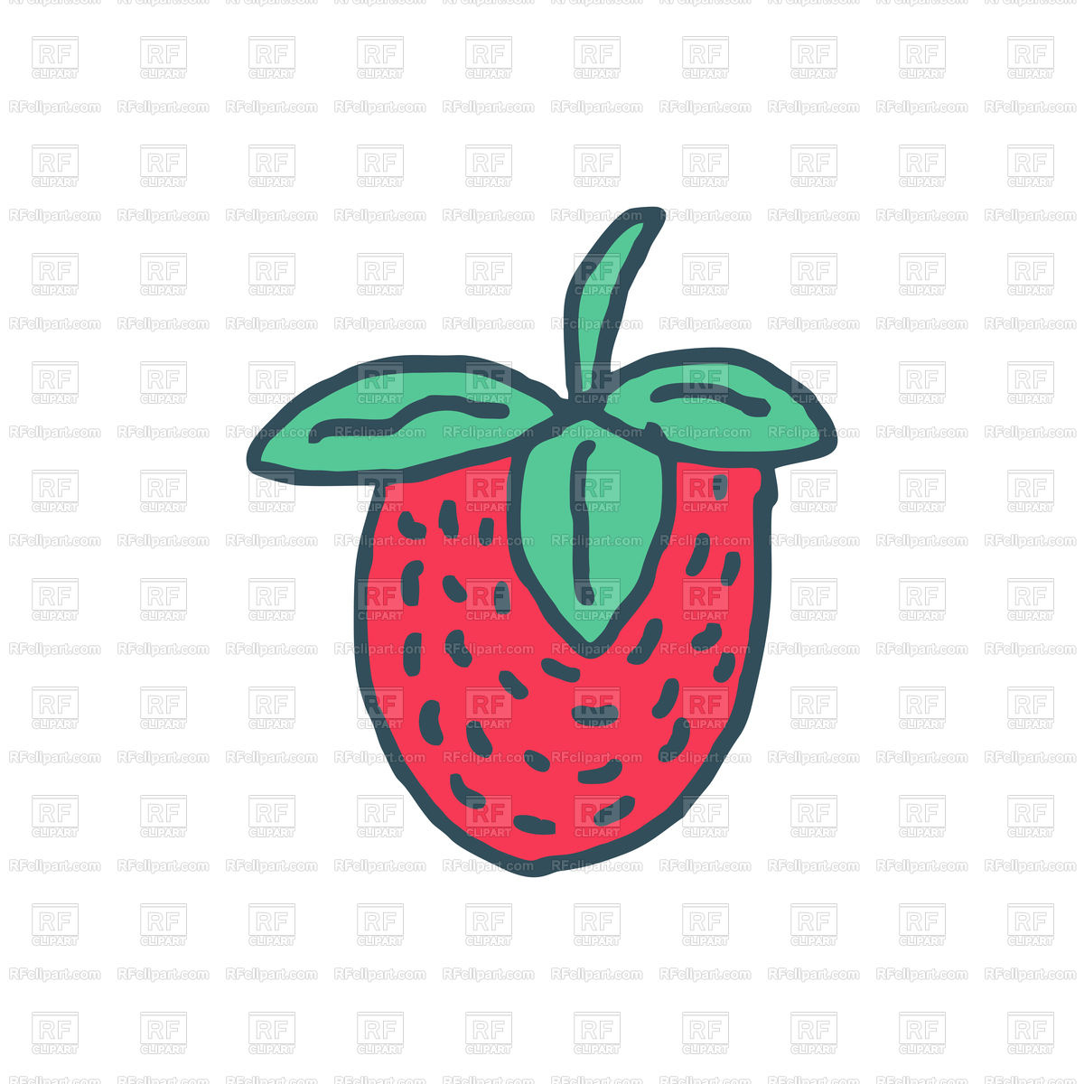 1200x1200 strawberry drawing isolated vector image of food and beverages - Strawberry Drawing