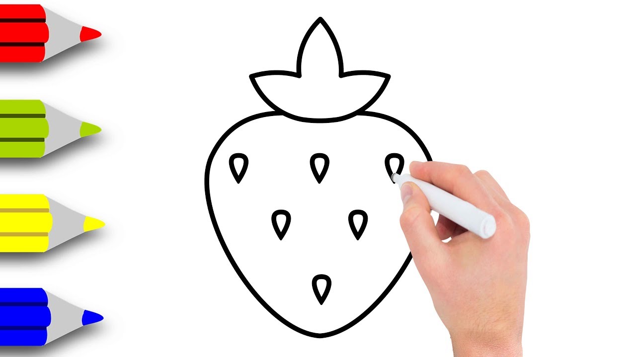 Draw неправильный. Strawberry easy draw. Drawing a Step for Kids. Step by Step cartoon. Easy Clipart.