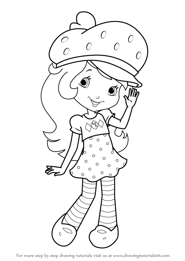 596x843 learn how to draw strawberry shortcake - Strawberry Drawing Images