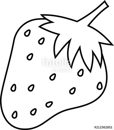 439x500 line drawing of strawberry stock image and royalty free vector - Strawberry Drawing Images