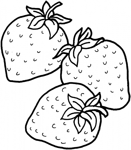 459x525 drawn strawberry black and white - Strawberry Line Drawing