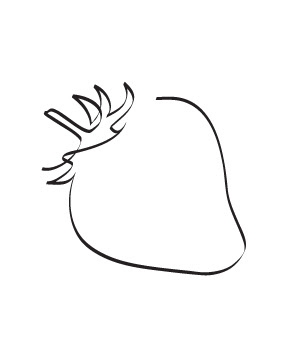289x360 Strawberry Line Drawing - Strawberry Line Drawing