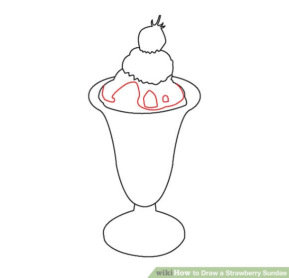 581x559 Drawing Sauce - Strawberry Line Drawing