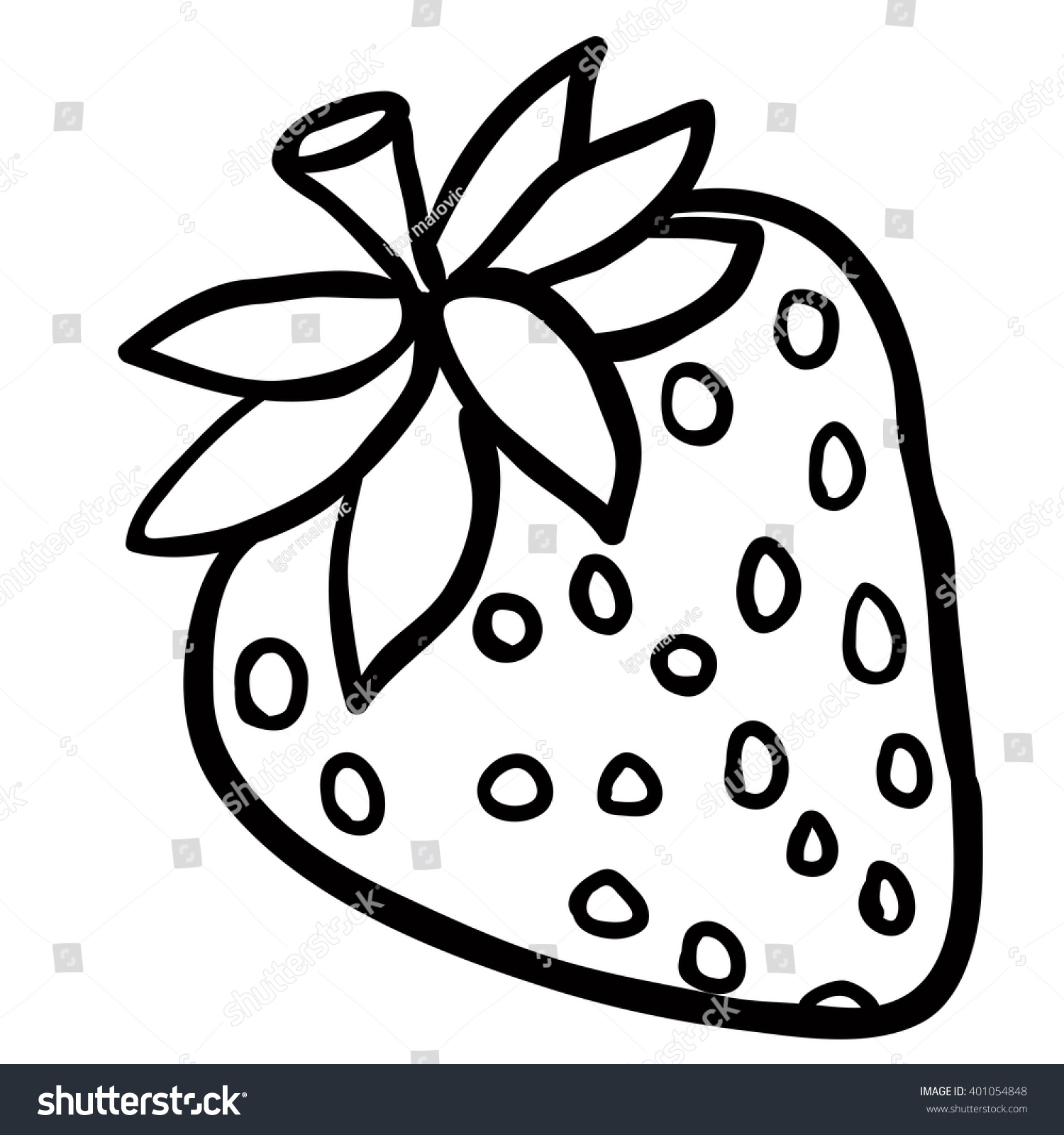 Strawberry Outline Drawing at Explore collection