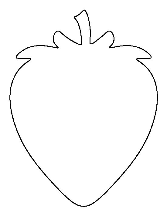 550x712 Strawberry Drawing Free Download - Strawberry Outline Drawing