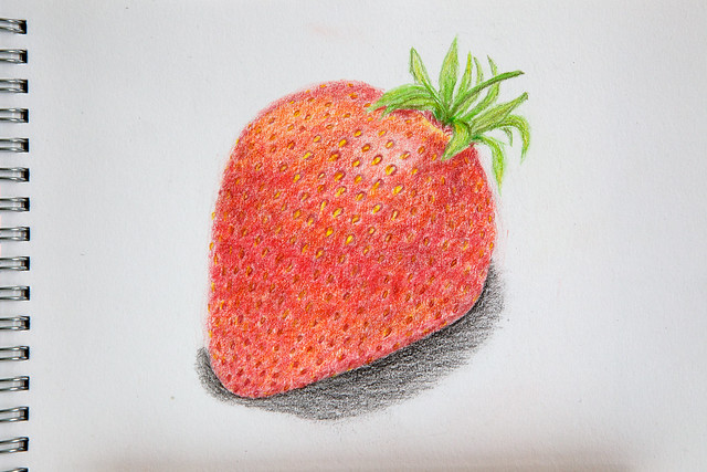 640x427 my drawing pictures and stories - Strawberry Pencil Drawing