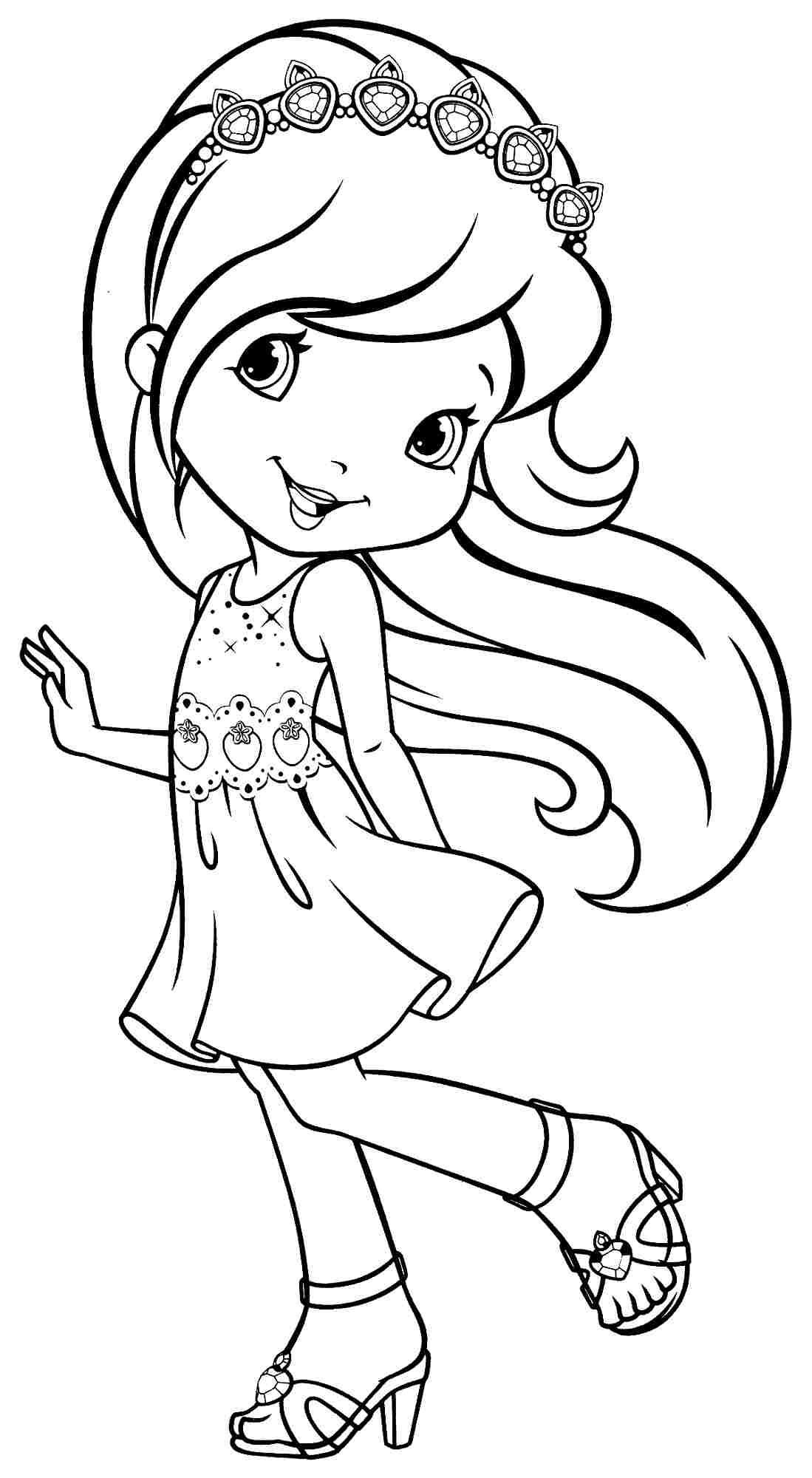 1099x2000 printable coloring pages cartoon strawberry shortcake plum puddin - Strawberry Shortcake Drawing