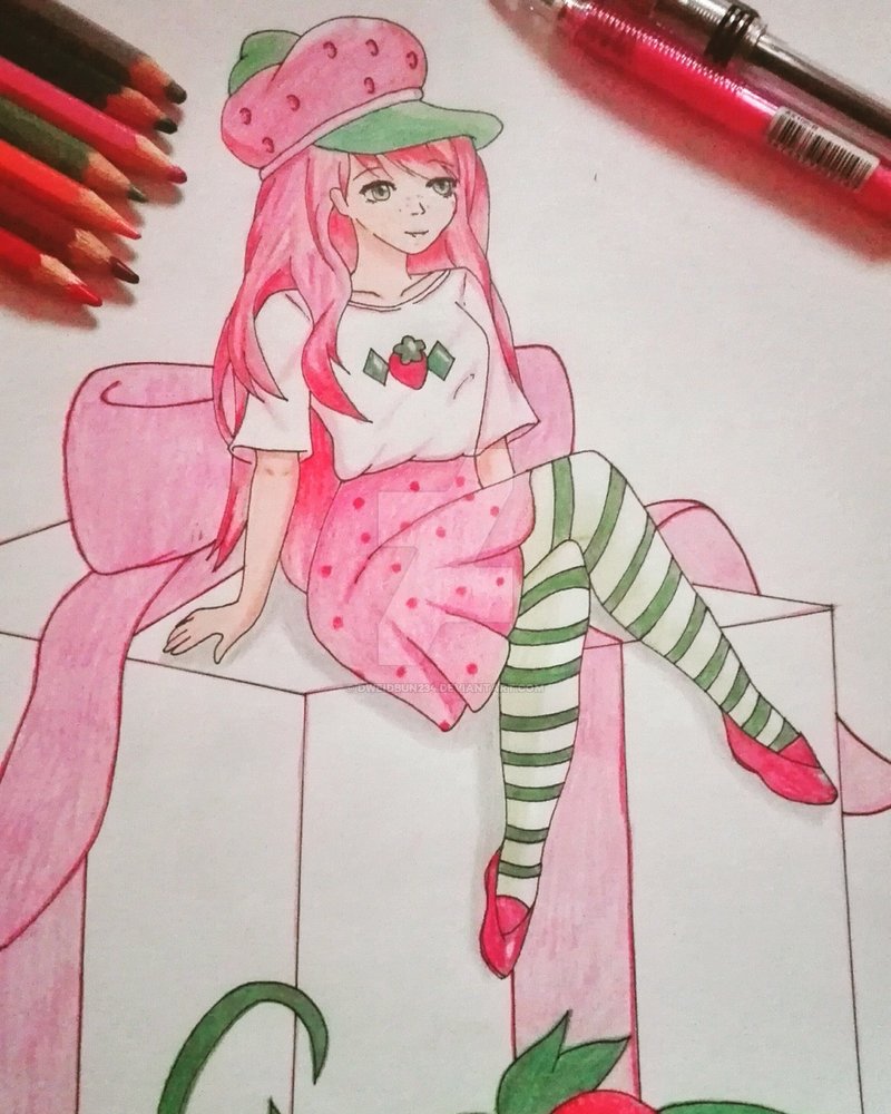 800x1000 re drawing old art! strawberry shortcake fan art - Strawberry Shortcake Drawing