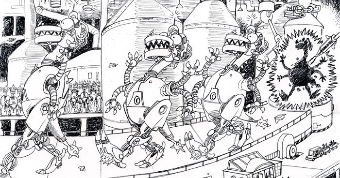 700x368 I Draw Stream Of Consciousness Sketches Whenever, Wherever Bored - Stream Drawing