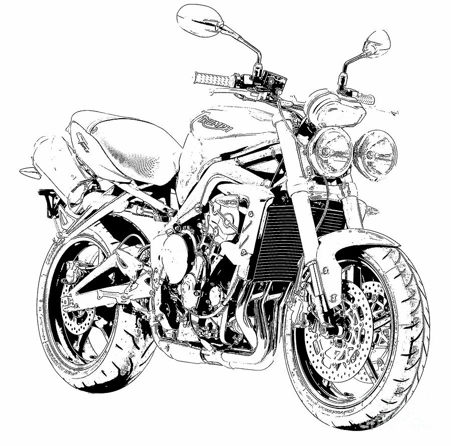Street Bike Drawing