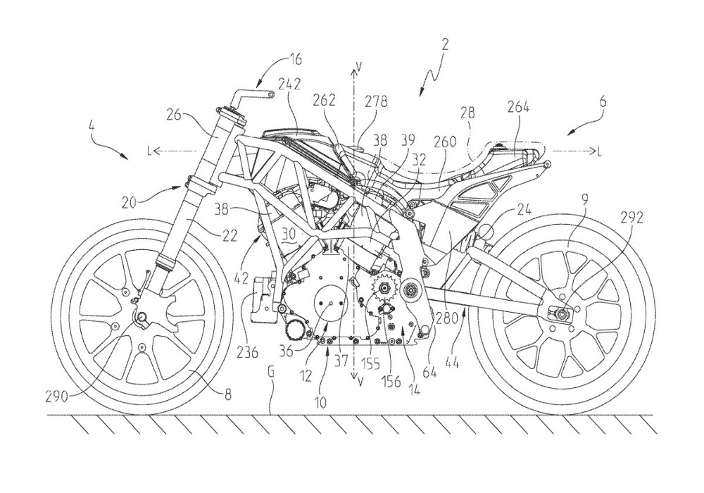 1000x700 Indian Motorcycle Patent For Supposed To Be A Street - Street Bike Drawing
