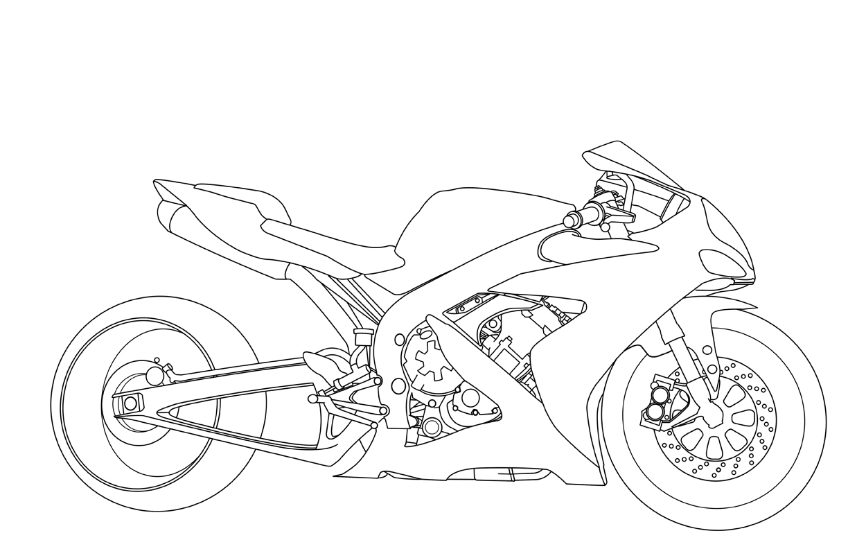 Street Bike Drawing at Explore collection of