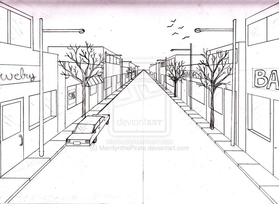 900x657 Elements To Incorporate In A Perspective Drawing Of A Street Cars - Street Drawing