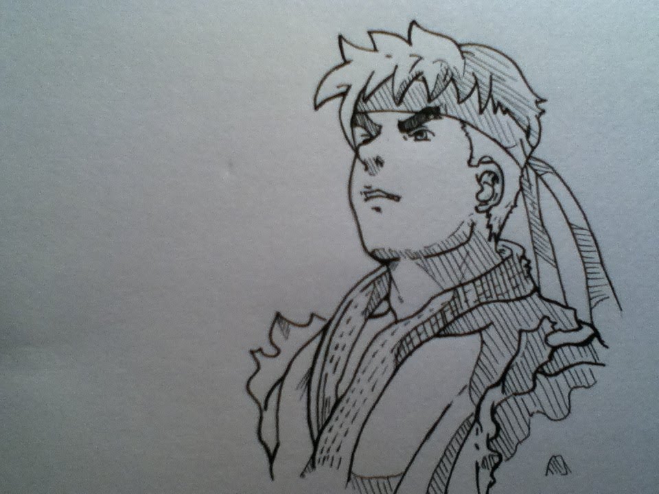 960x720 prismacolor speed draw ryu street fighter alpha - Street Fighter Drawing