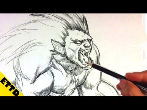 480x360 drawing blanka from street fighter - Street Fighter Drawing