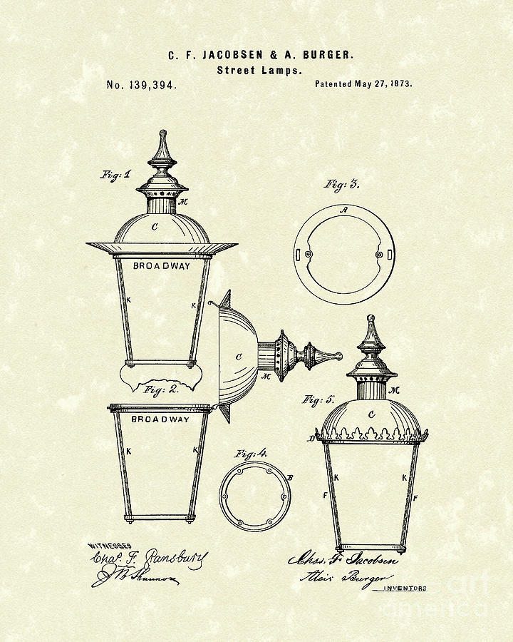 720x900 Street Lamp Patent Art Drawing - Street Lamp Drawing