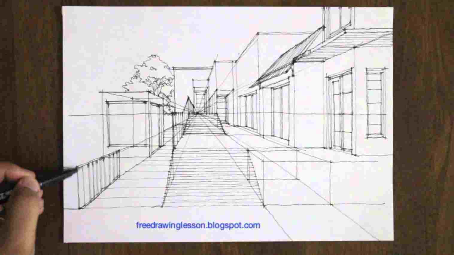 1517x853 City Art And Rhcom Point City Street - Street Perspective Drawing