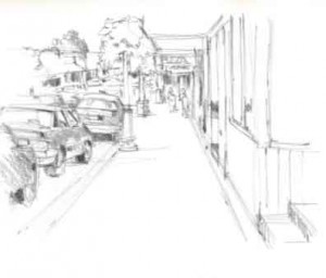 300x256 Draw A Street Scene With One Point Perspective - Street Perspective Drawing