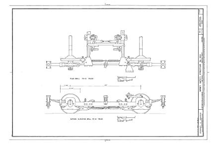 425x290 structural drawing plan of brill truck - Streetcar Drawing