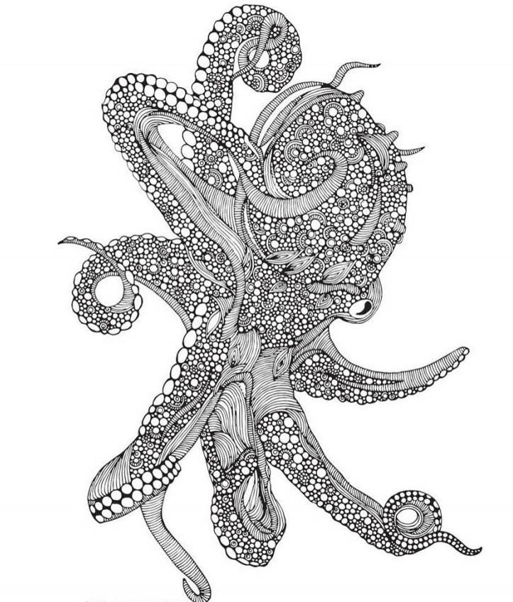 723x849 creative coloring animals mandalas coloring book for children - Stress Drawing