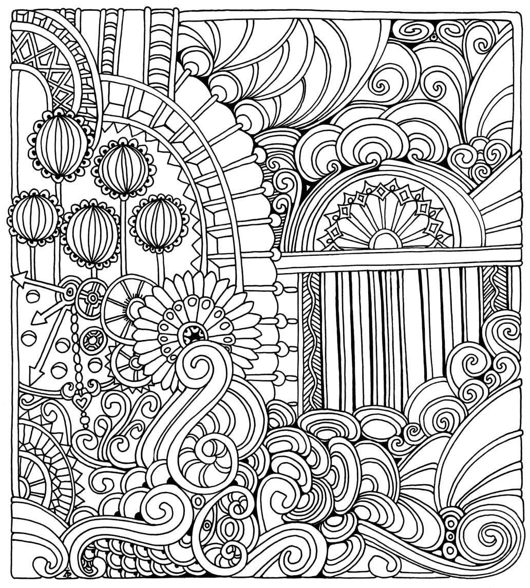 1032x1145 color me stress free nearly coloring templates to unplug - Stress Free Drawing