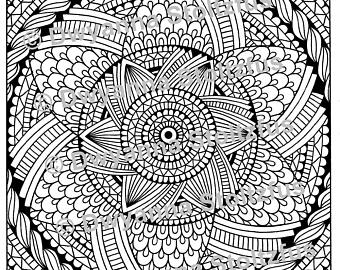 340x270 extreme stress relief mandala coloring - Stress Relief Drawing