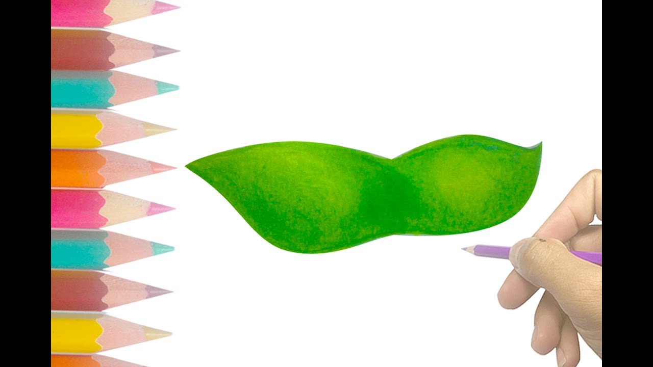 1280x720 How To Draw Green Bean Easy Step - String Beans Drawing