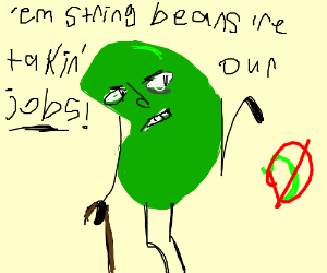 300x250 racist bean doesn't like string beans drawing - String Beans Drawing