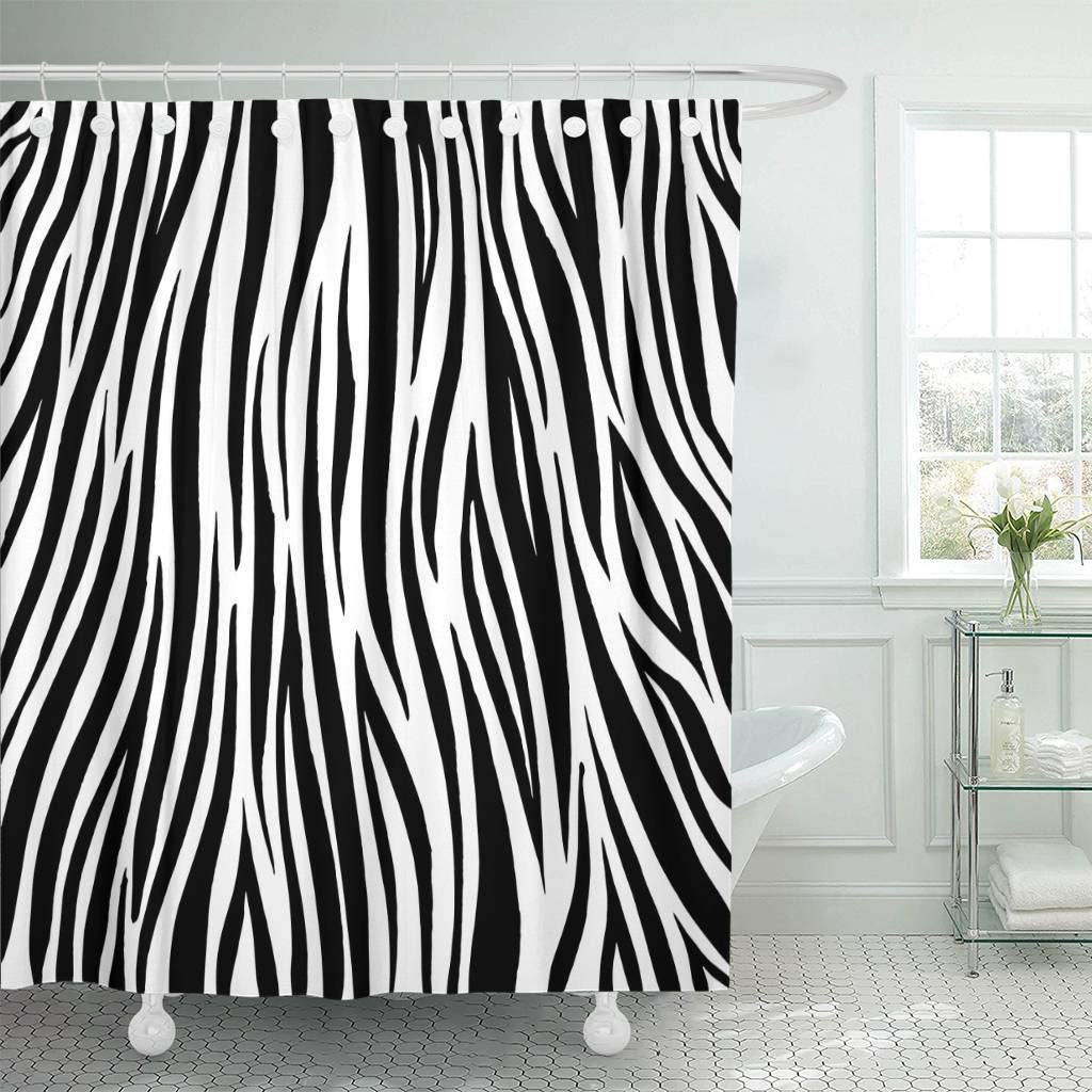 1024x1024 Shower Curtain With Hooks Drawing Zebra Animal Skin Tiger Stripes - Stripes Drawing