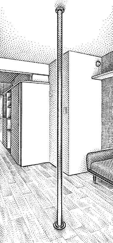 382x818 the wsj's stipple drawing of a japanese apartment stripper pole is - Stripper Drawing
