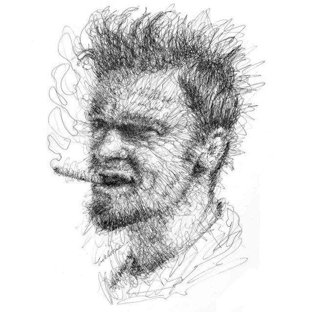 640x637 marvelous pen stroke drawings - Stroke Drawing