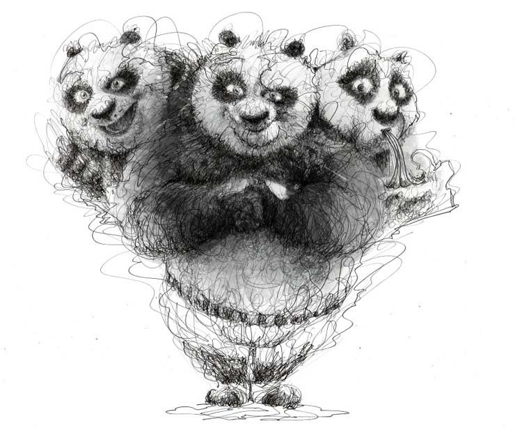 750x640 wonderful pen stroke drawings - Stroke Drawing