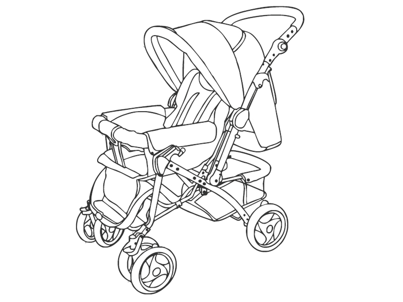 Stroller Drawing at PaintingValley.com | Explore collection of Stroller