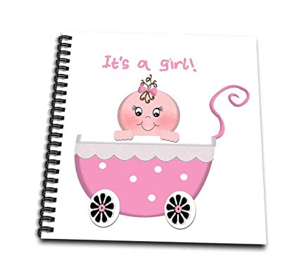 425x386 Db Cute Pink Polka Dot Its A Girl Baby - Stroller Drawing