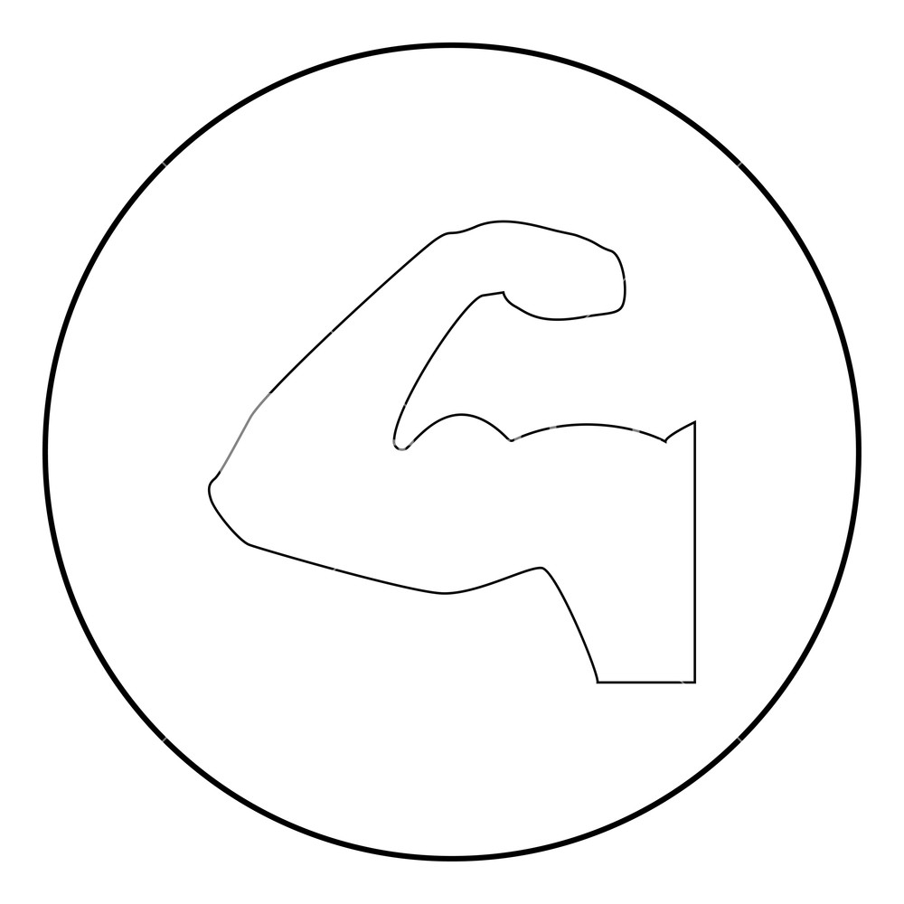 1000x1000 strong arm icon it is the black color icon in circle or round - Strong Arm Drawing