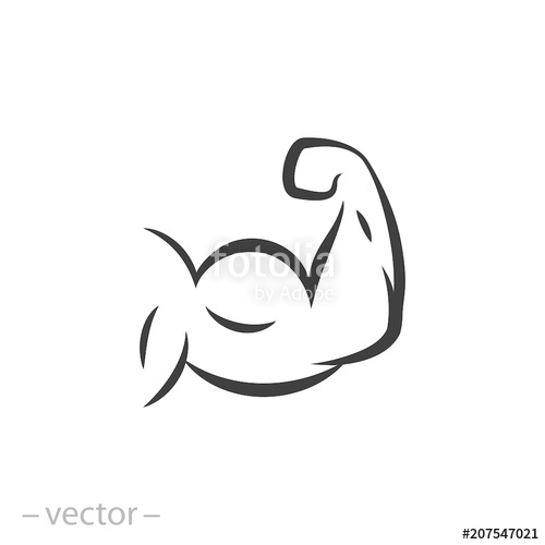500x500 strong arm icon vector stock image and royalty free vector - Strong Arm Drawing