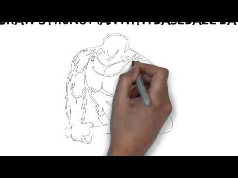 480x360 how to draw strong man with baseball bat - Strong Man Drawing