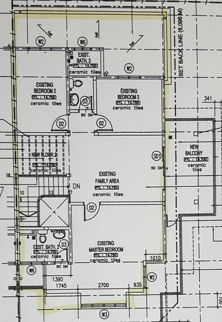 708x1024 produce a structural drawing indicating the slabs - Structural Drawing