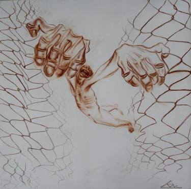 375x372 Struggle With Death Drawing - Struggle Drawing