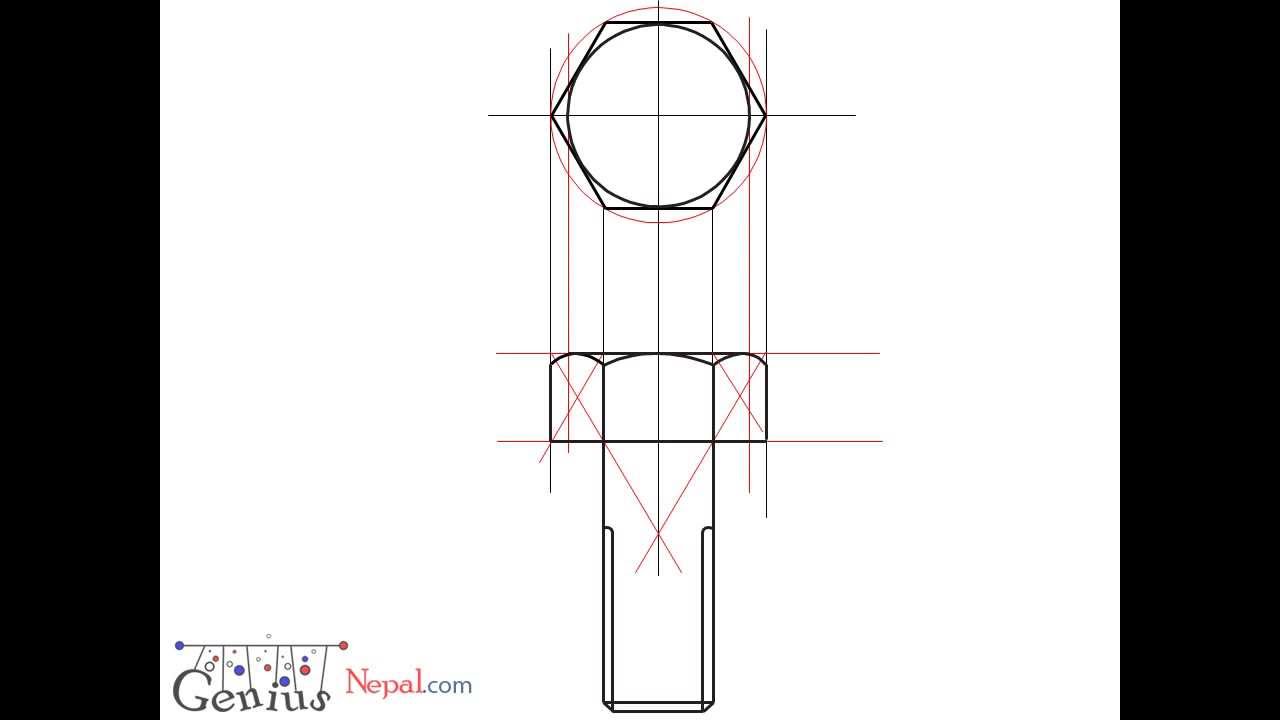 1280x720 Engineering Drawing Tutorialsassembly Drawing With Front View - Stud Drawing
