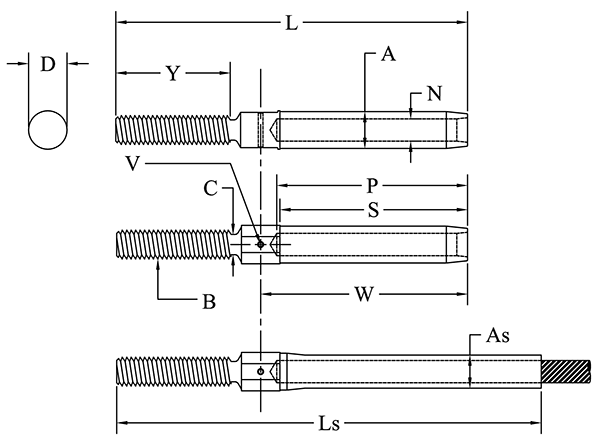 600x446 Stud - Stud Drawing